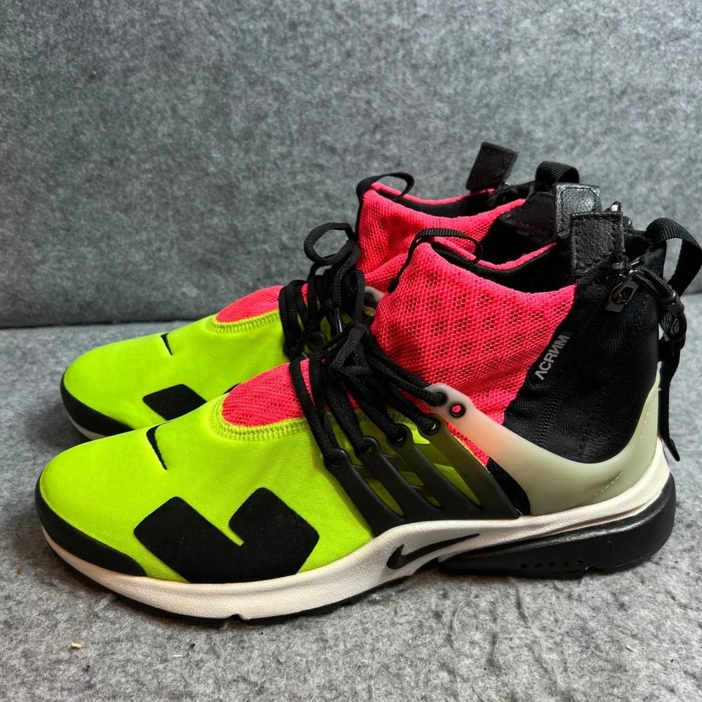Nike Air Presto Mid x Acronym Volt Hot Lava Black 844672-100 Mens Sneaker 11